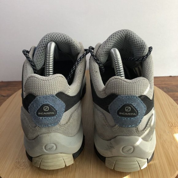 Scarpa Womens Size 8.5 - 9 Gray Blue Hiking Climbing Suede Sneaker Shoes Vibram - Picture 5 of 11